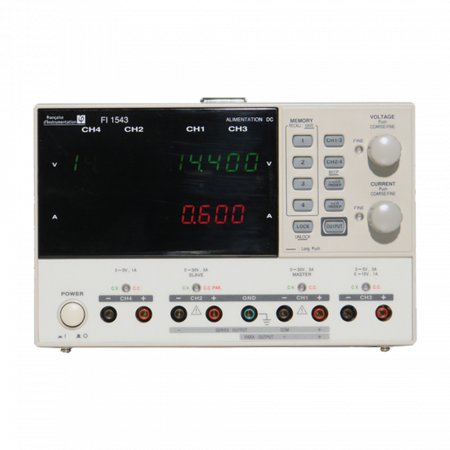 FI1543 | Alimentation prog. quadruple programmables, 2x[30 V / 3 A], 5 V / 1 A, 10 V / 1 A, puissance 195 W