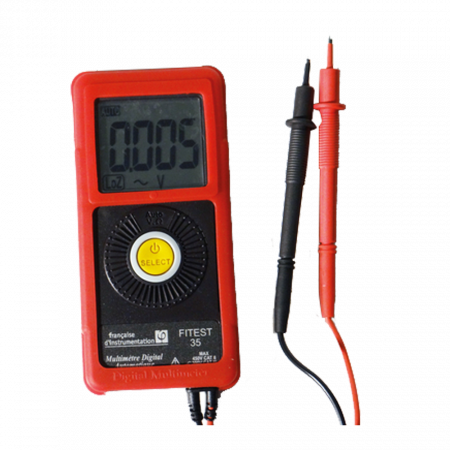 FITEST35 | Multimètre numérique portable RMS, 6 000 points, au format de poche, avec cordons indissociables