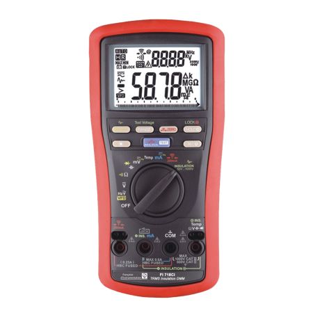 FI718CI | Contrôleur d'isolement 25 GΩ, 1000 V et multimètre 6000 pts, continuité terre 200 mA, sonde de télécommande déportée