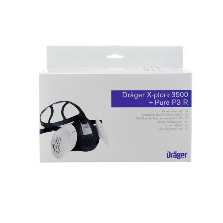 R56960 | Kit X-plore 3500 - pure P3 Demi masque X-plore 3500 taille M et 2 filtres à particules X-plore Pure P3R
